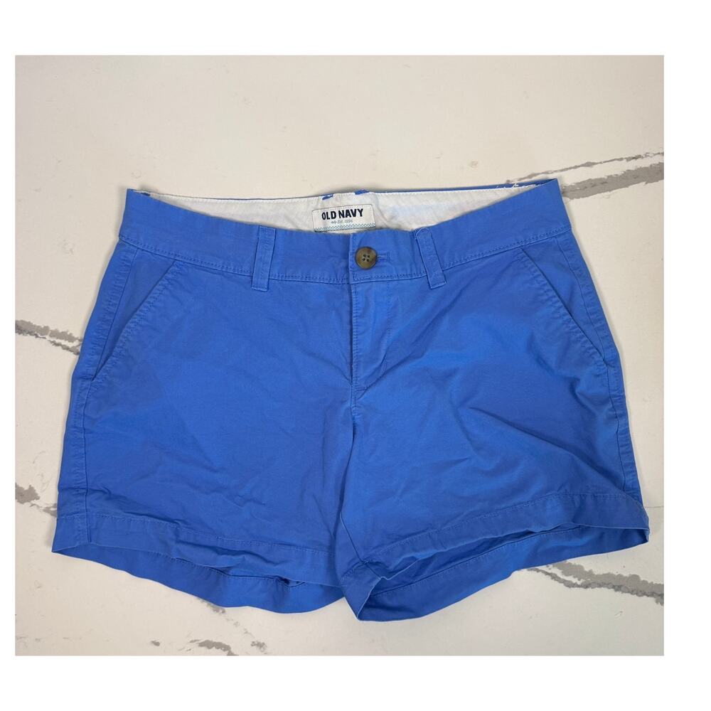 Old Navy Chino Shorts Bermuda‎ Blue 4" Inseam Size 2 Golf Causal